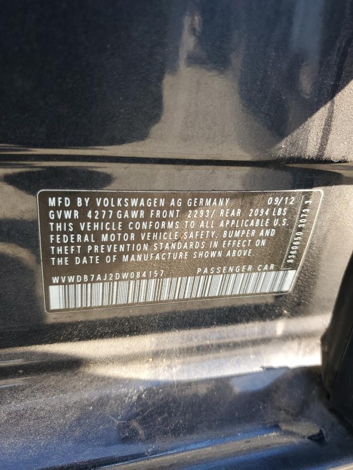 2013 Volkswagen Golf VIN: WVWDB7AJ2DW084157 Lot: 64890005