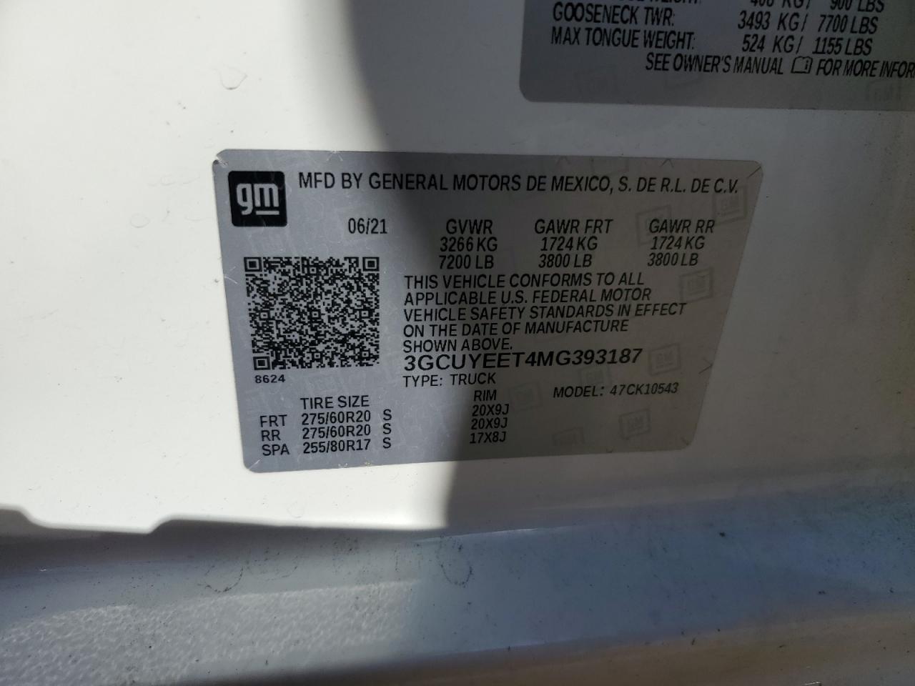 2021 Chevrolet Silverado K1500 Rst VIN: 3GCUYEET4MG393187 Lot: 65569825