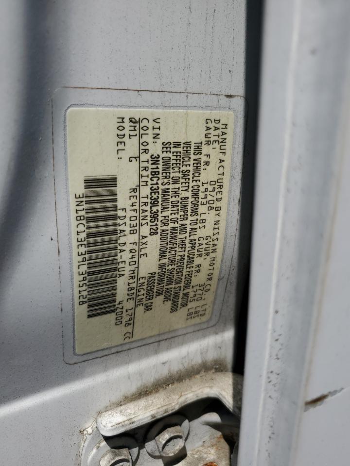 2009 Nissan Versa S VIN: 3N1BC13E39L395128 Lot: 65118175