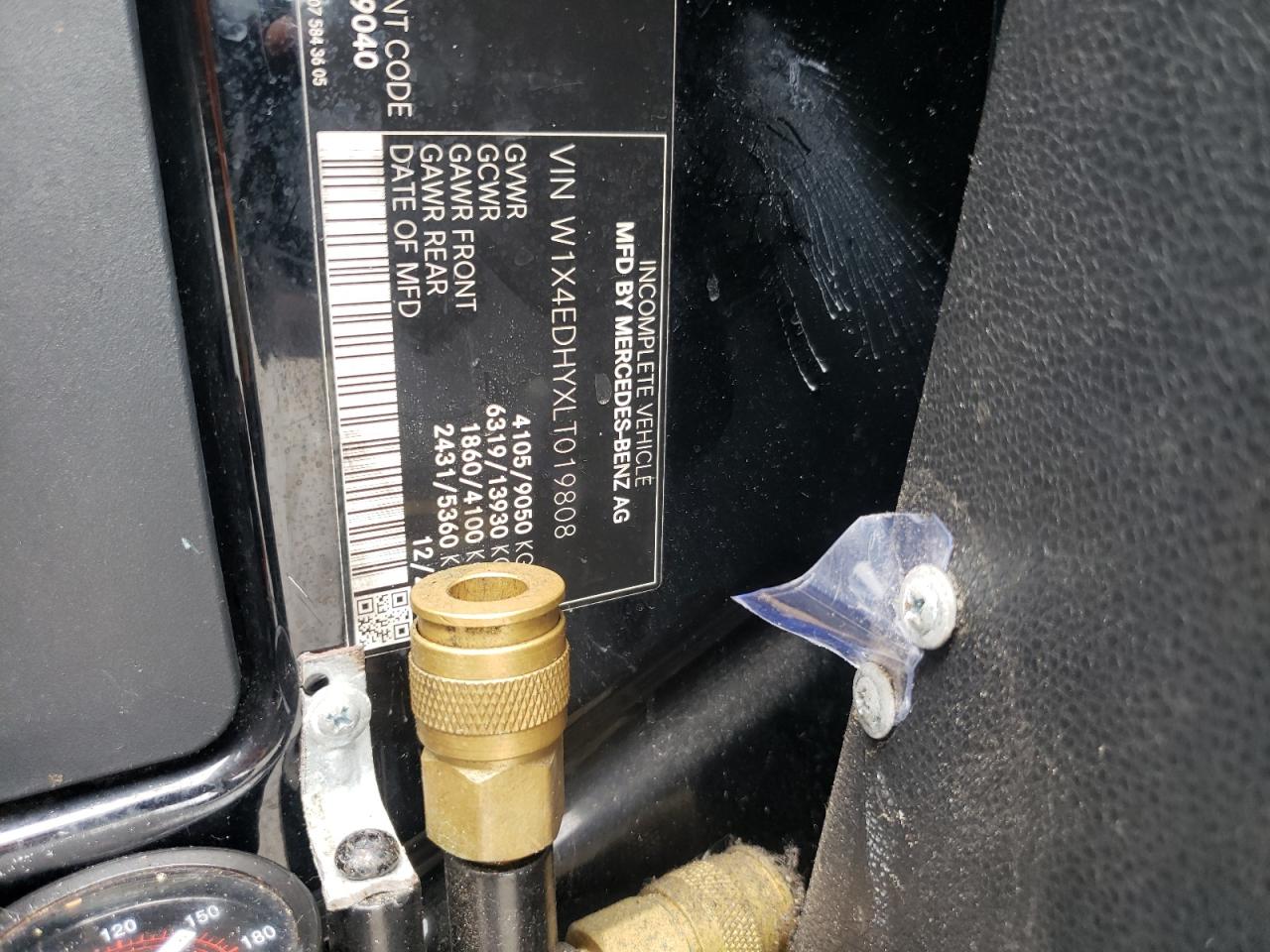 2020 Mercedes-Benz Sprinter 2500 VIN: W1X4EDHYXLT019808 Lot: 65666385