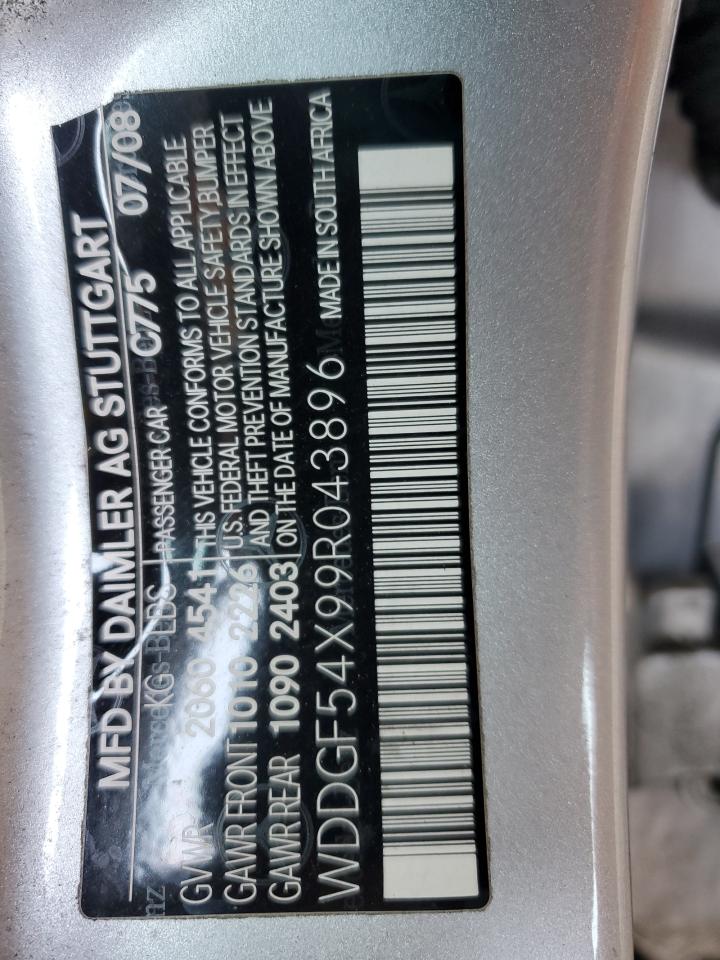 2009 Mercedes-Benz C 300 VIN: WDDGF54X99R043896 Lot: 63463445