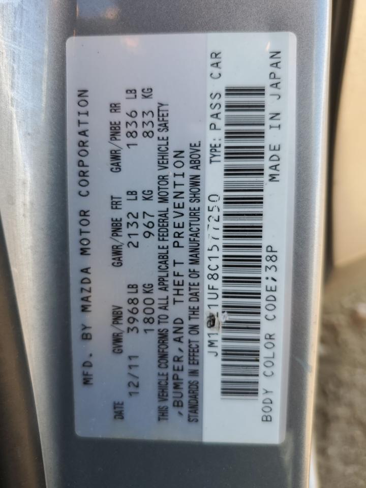 2012 Mazda 3 I VIN: JM1BL1UF8C1577250 Lot: 63414905