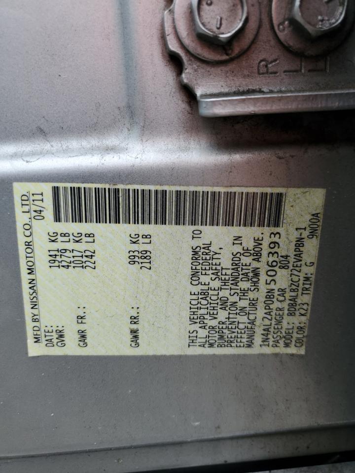 2011 Nissan Altima Base VIN: 1N4AL2AP0BN506393 Lot: 64932945