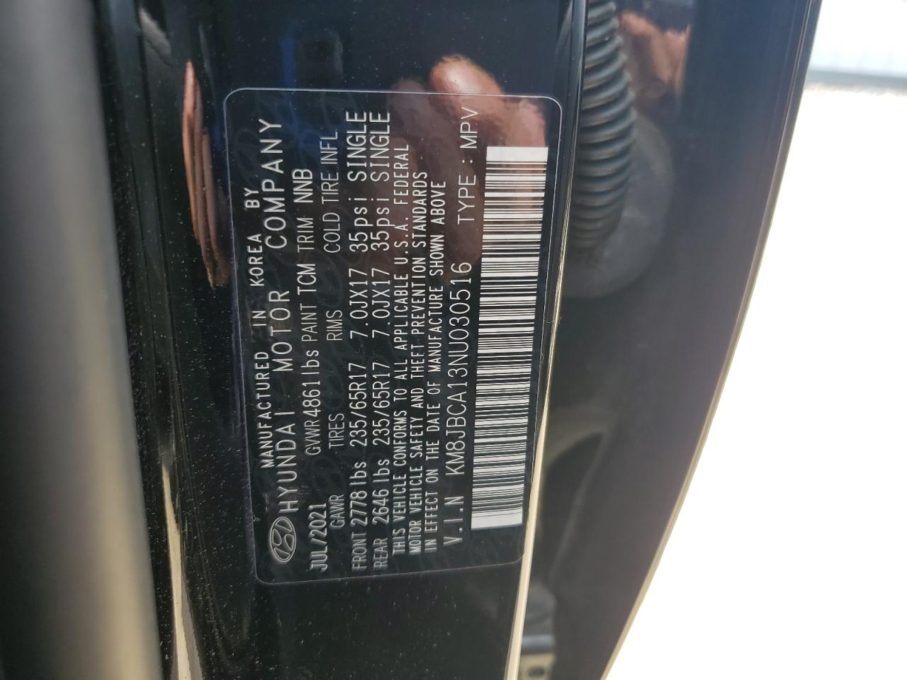 km8jbca13nu030516 KM8JBCA13NU030516 2022 Hyundai Tucson Blue