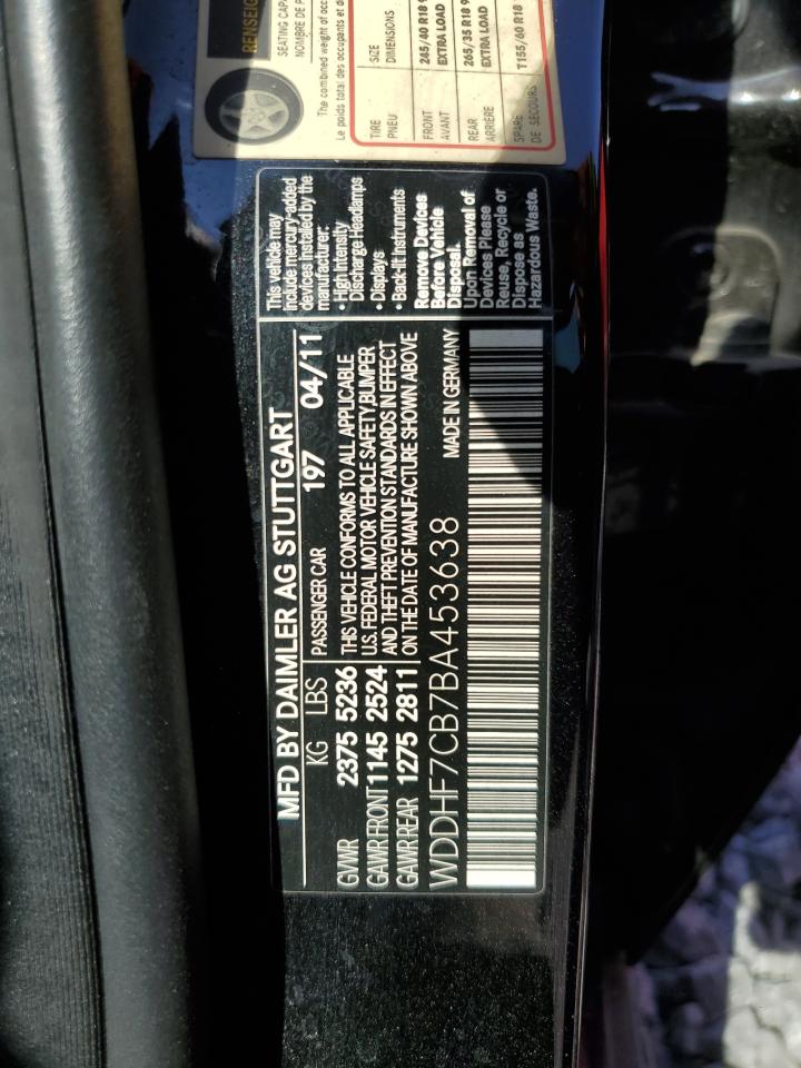 wddhf7cb7ba453638 WDDHF7CB7BA453638 2011 Mercedes-Benz E 550