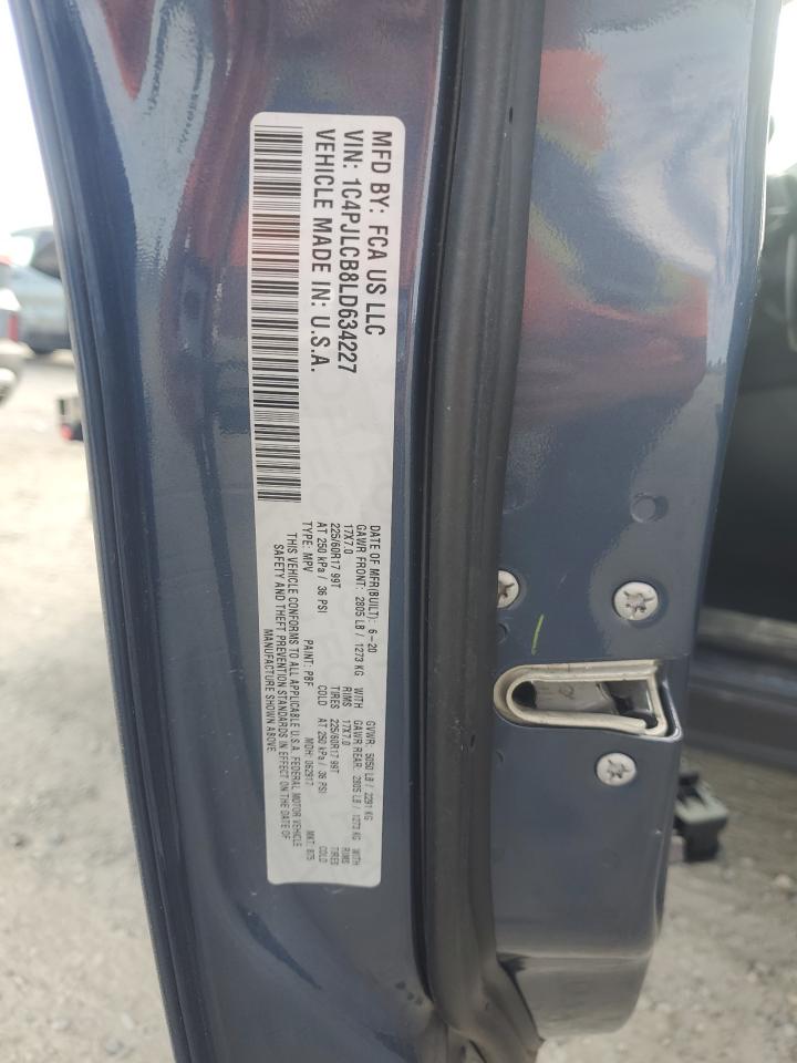 2020 Jeep Cherokee Latitude VIN: 1C4PJLCB8LD634227 Lot: 62323405