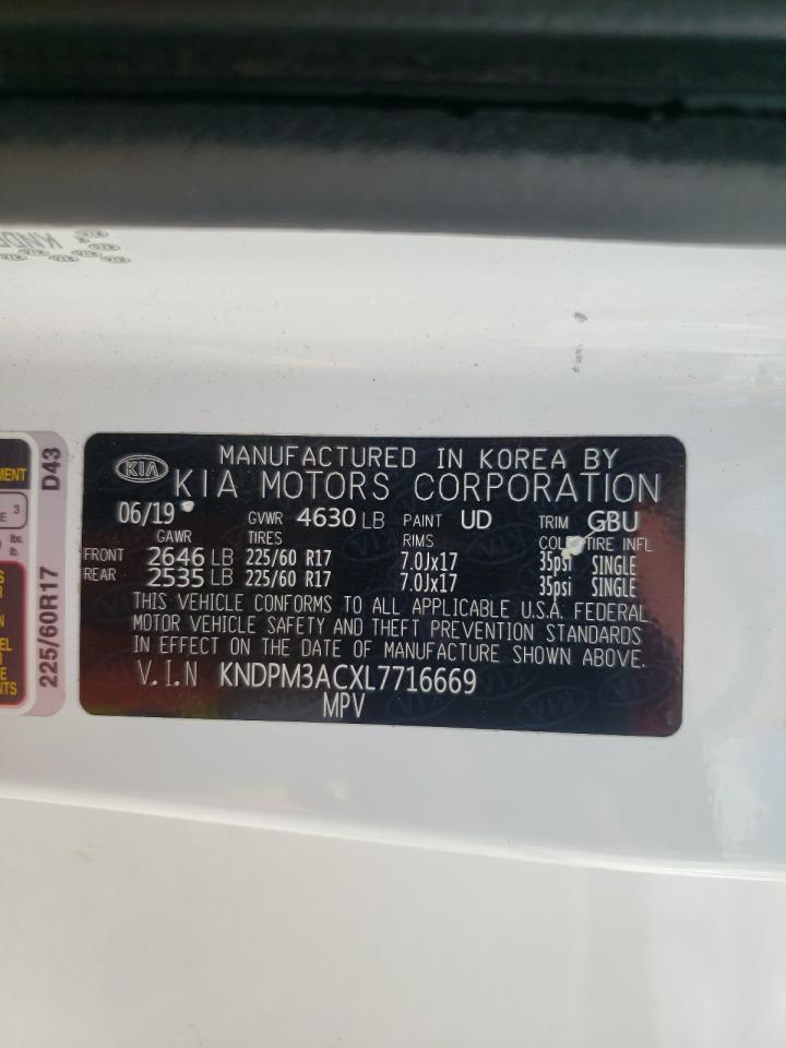 2020 Kia Sportage Lx VIN: KNDPM3ACXL7716669 Lot: 64554305