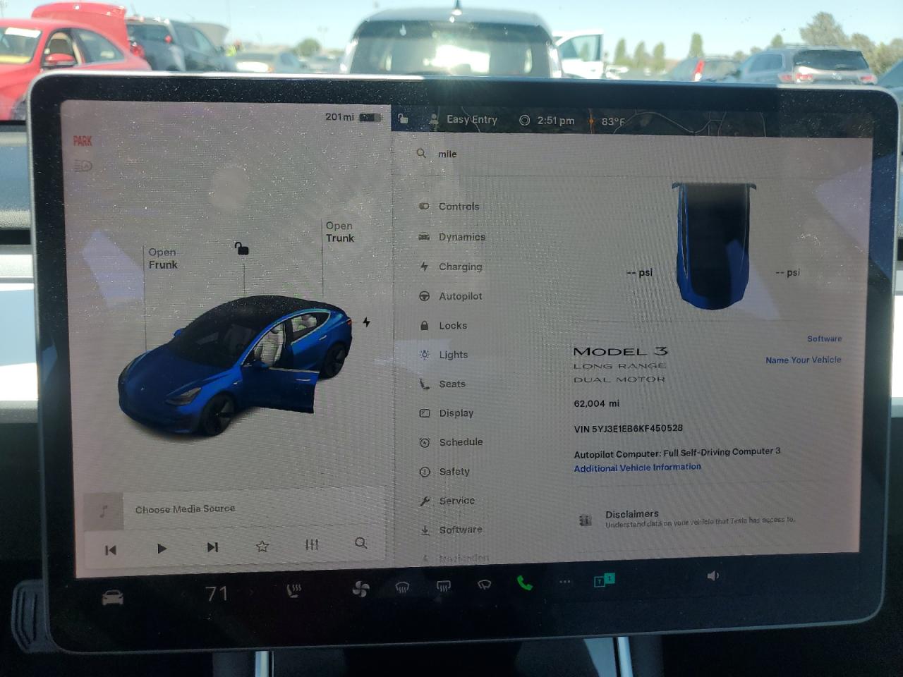 2019 Tesla Model 3 VIN: 5YJ3E1EB6KF450528 Lot: 62401725