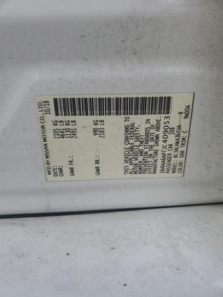 2018 Nissan Maxima 3.5S VIN: 1N4AA6AP7JC409053 Lot: 63284185