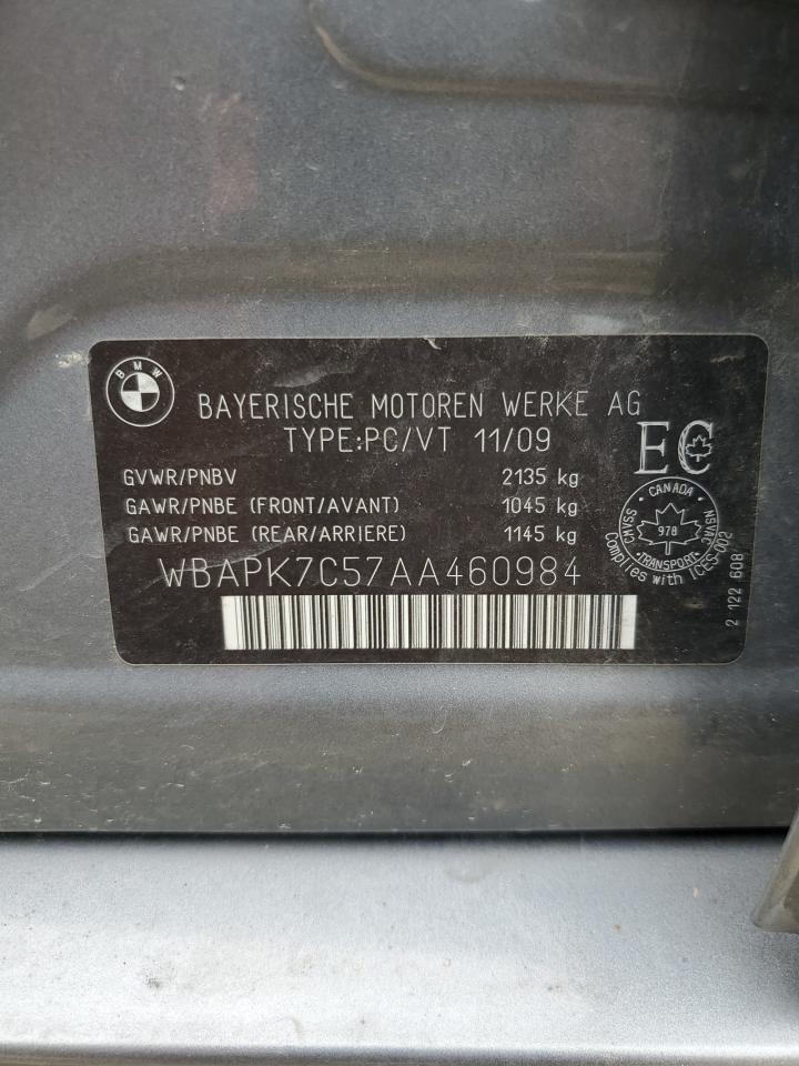 2010 BMW 328 Xi VIN: WBAPK7C57AA460984 Lot: 63271265