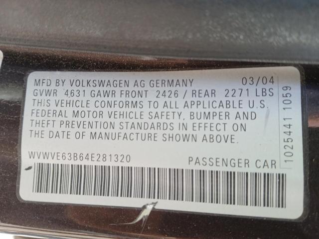 2004 VOLKSWAGEN PASSAT GLS TDI  