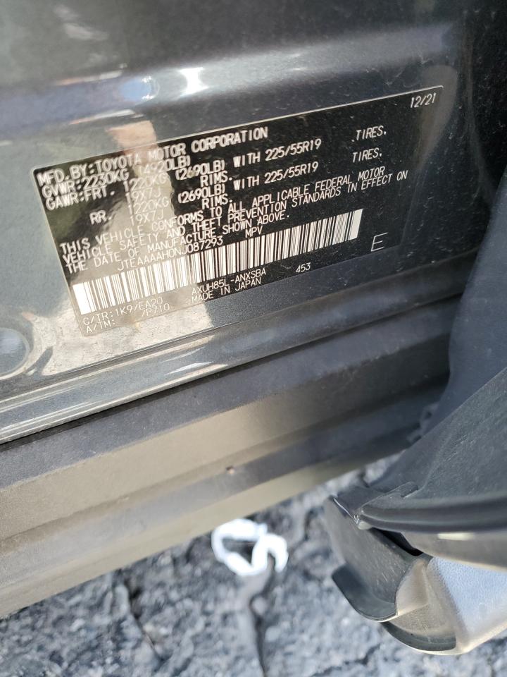 2022 Toyota Venza Le VIN: JTEAAAAH0NJ087293 Lot: 64329495