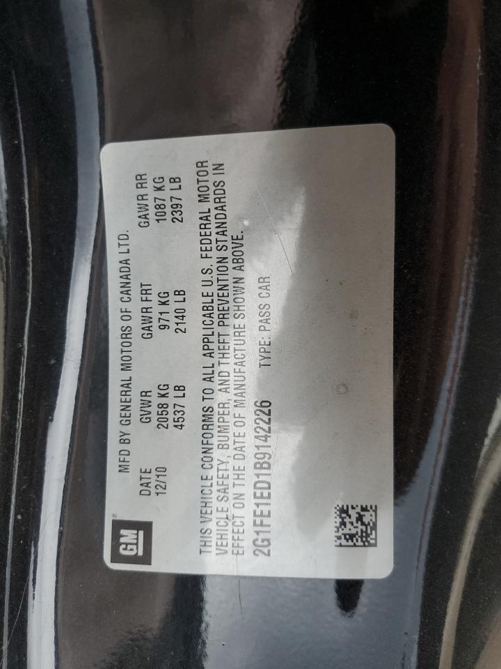 2011 Chevrolet Camaro Ls VIN: 2G1FE1ED1B9142226 Lot: 66315765