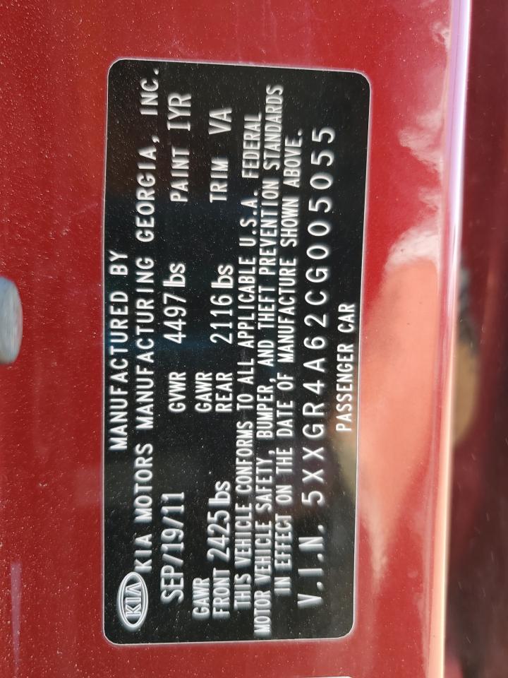 2012 Kia Optima Sx VIN: 5XXGR4A62CG005055 Lot: 64182215