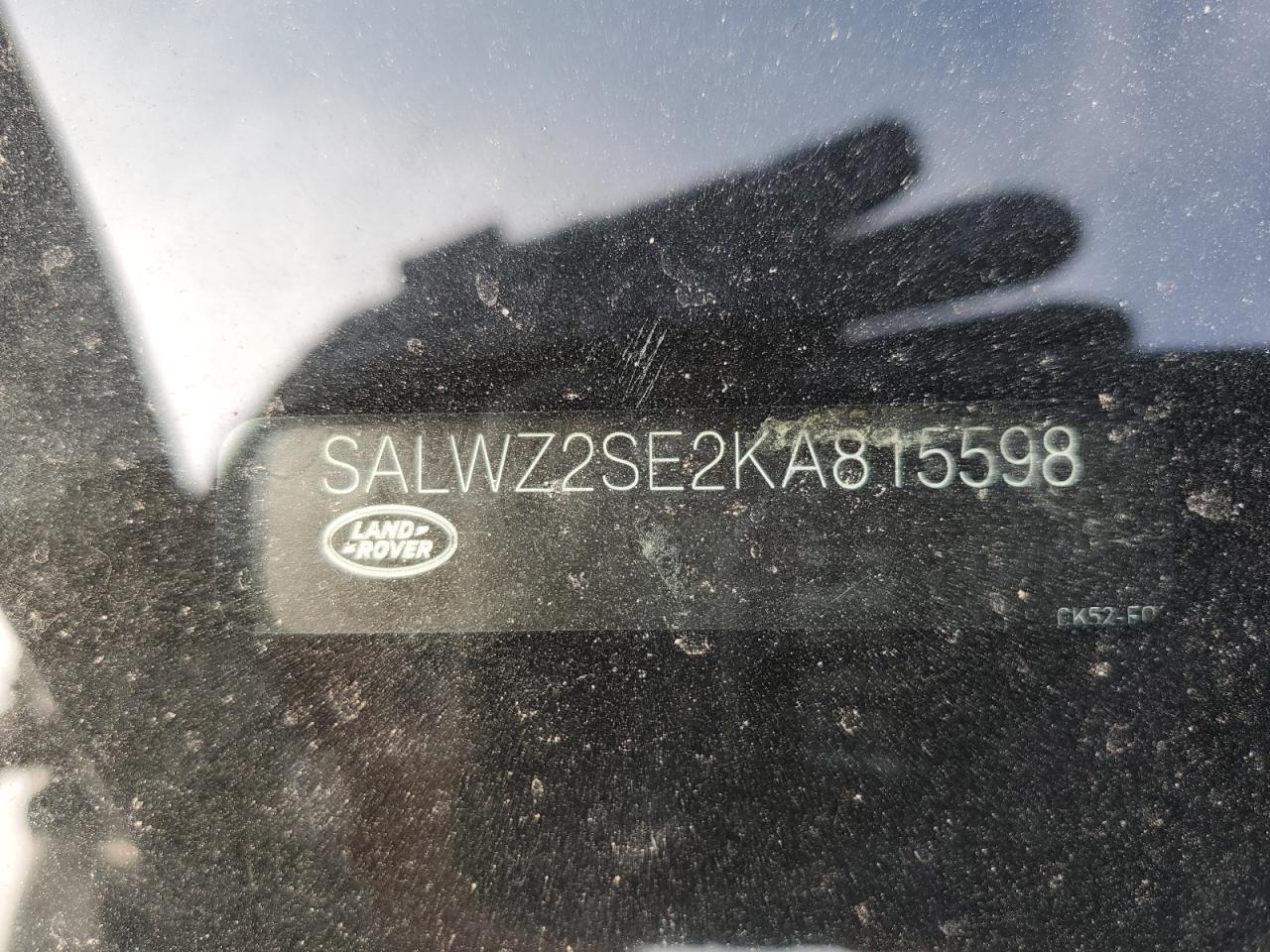 2019 Land Rover Range Rover Sport Svr VIN: SALWZ2SE2KA815598 Lot: 62174165