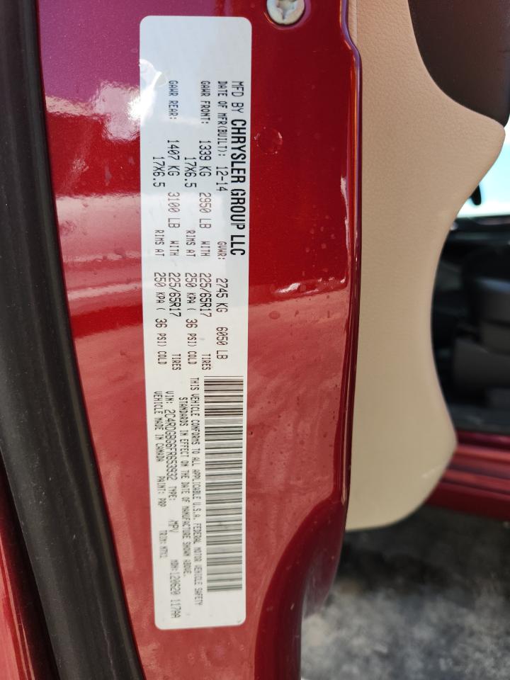 2015 Dodge Grand Caravan Se VIN: 2C4RDGBG6FR653932 Lot: 65445045