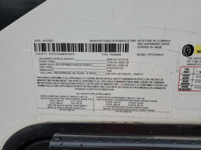 2021 DUTCHMAN PASSPORT  