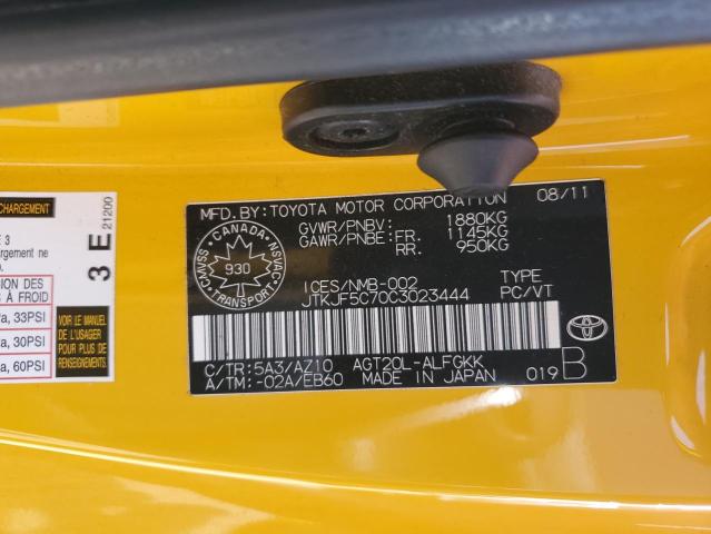 2012 TOYOTA SCION TC   