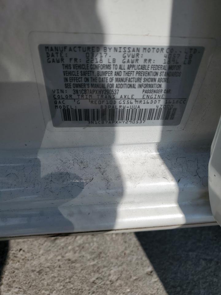 3N1CB7APXHY290537 2017 Nissan Sentra Sr Turbo