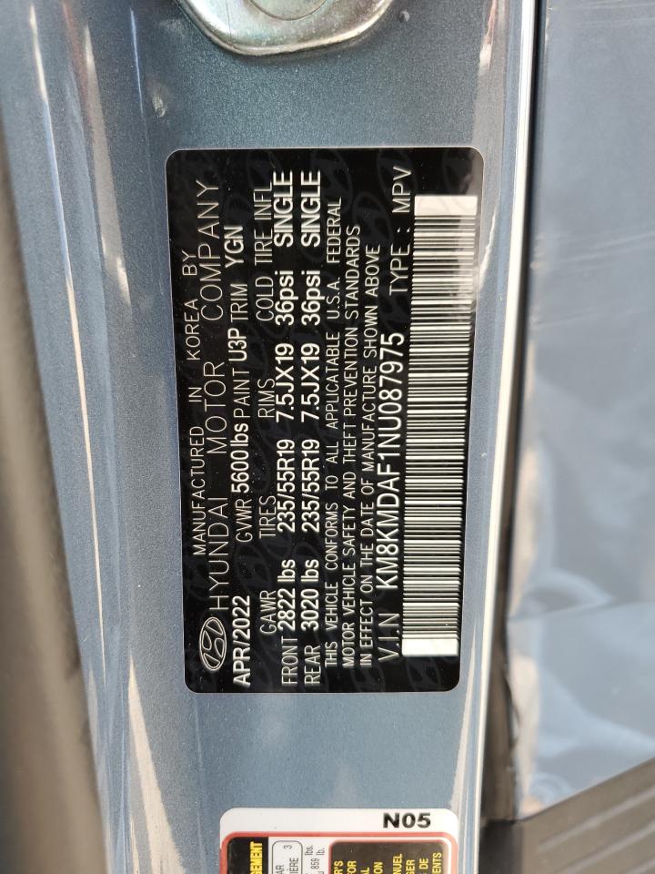 2022 Hyundai Ioniq 5 Se VIN: KM8KMDAF1NU087975 Lot: 63912505