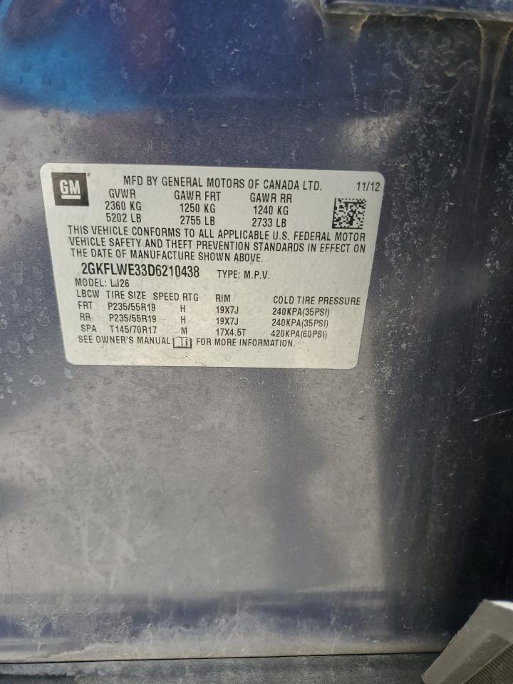 2gkflwe33d6210438 2GKFLWE33D6210438 2013 GMC Terrain Slt
