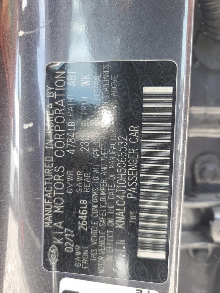2017 Kia Cadenza Premium VIN: KNALC4J10H5066532 Lot: 63255205