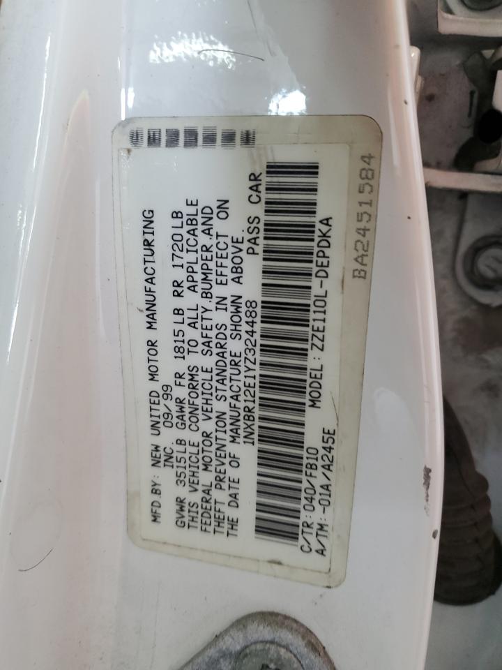 2000 Toyota Corolla Ve VIN: 1NXBR12E1YZ324488 Lot: 65452625