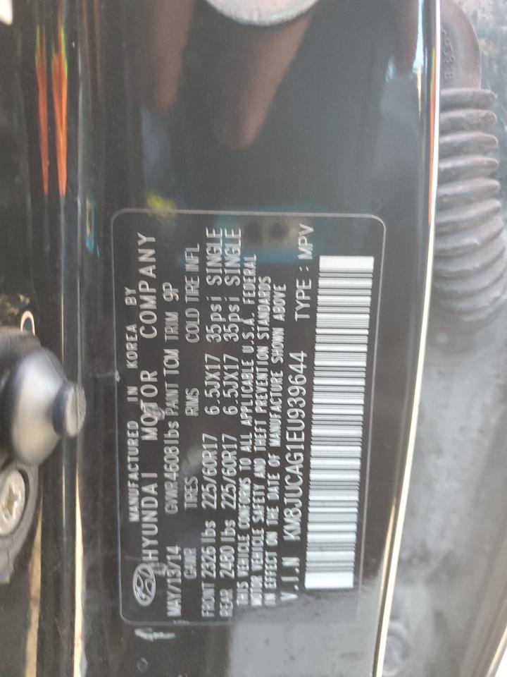 2014 Hyundai Tucson Gls VIN: KM8JUCAG1EU939644 Lot: 65899175