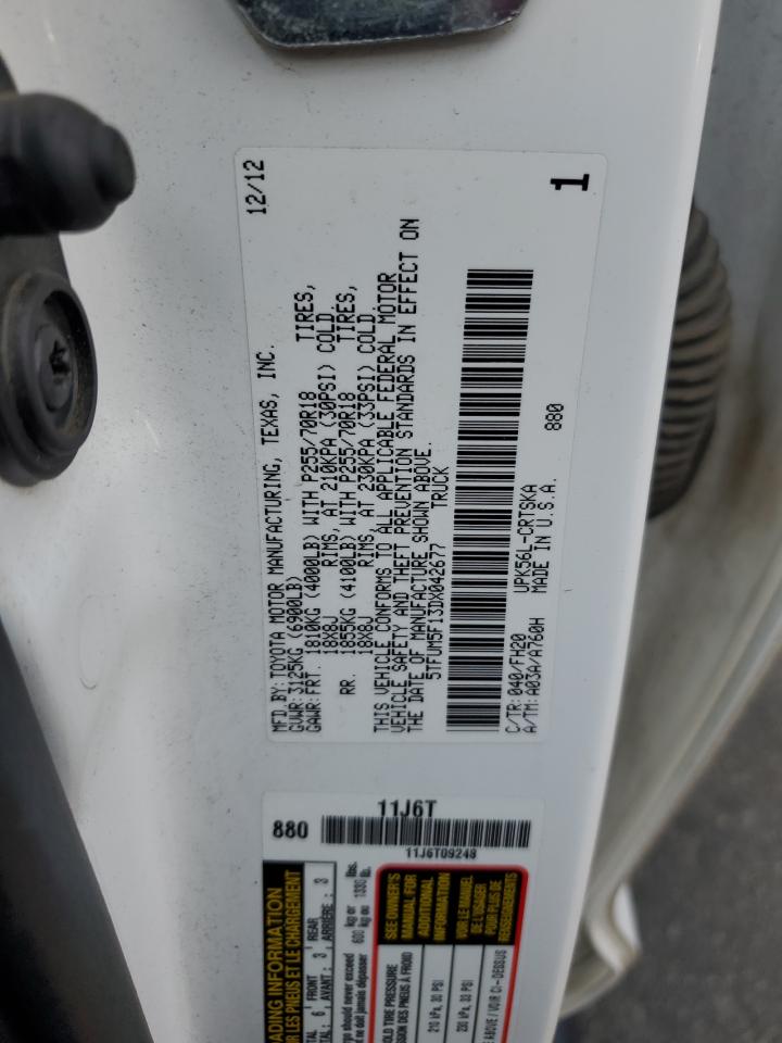 2013 Toyota Tundra Double Cab Sr5 VIN: 5TFUM5F13DX042677 Lot: 66864175