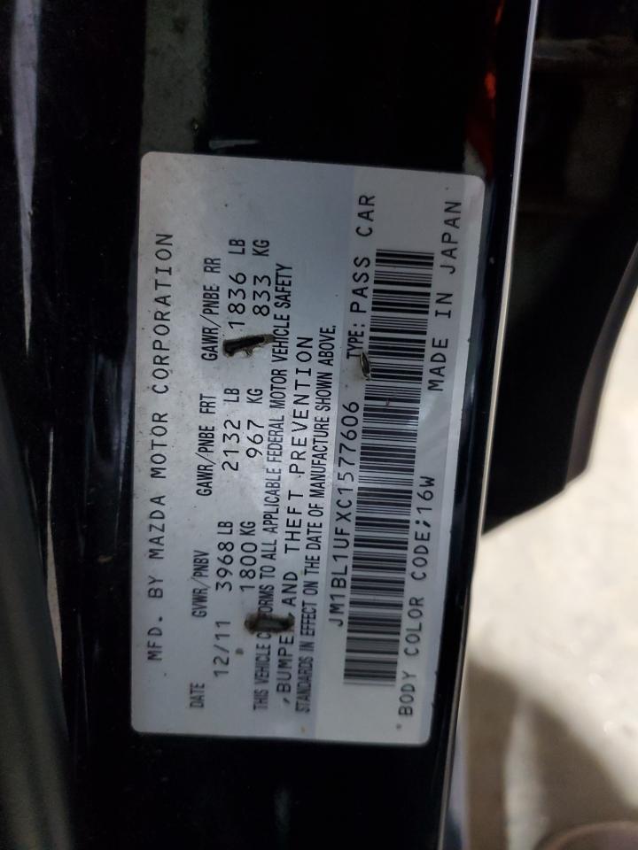 2012 Mazda 3 I VIN: JM1BL1UFXC1577606 Lot: 63831755