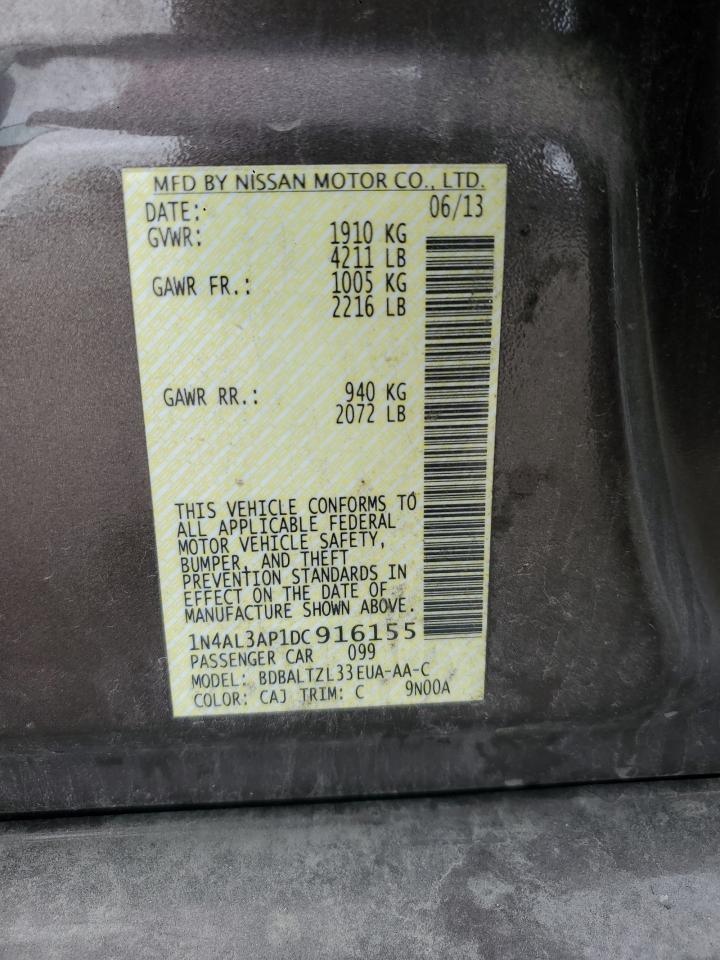 2013 Nissan Altima 2.5 VIN: 1N4AL3AP1DC916155 Lot: 65043315