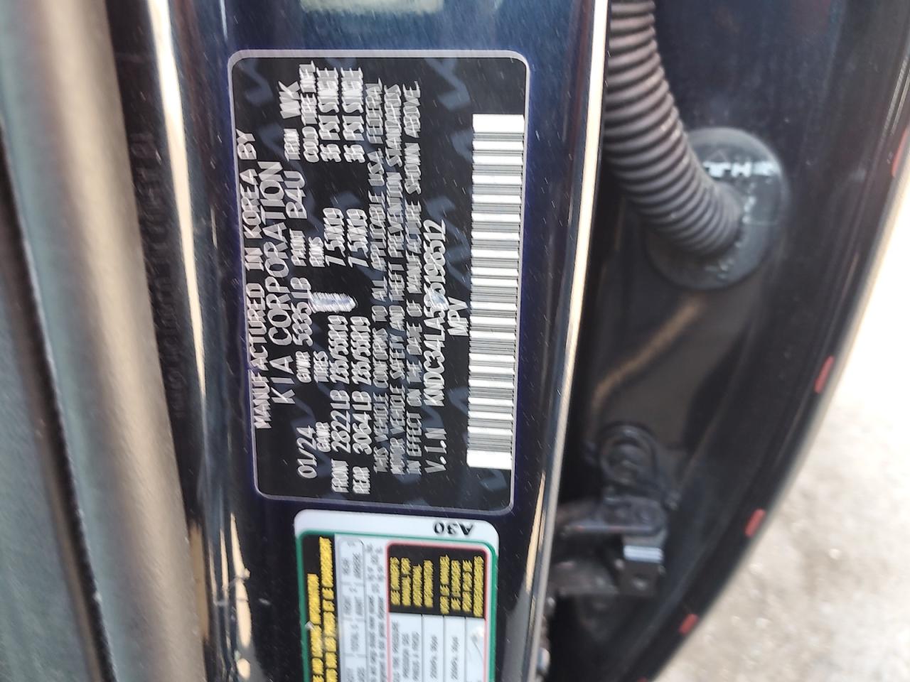 2024 Kia Ev6 Light VIN: KNDC34LA5R5198512 Lot: 64002465