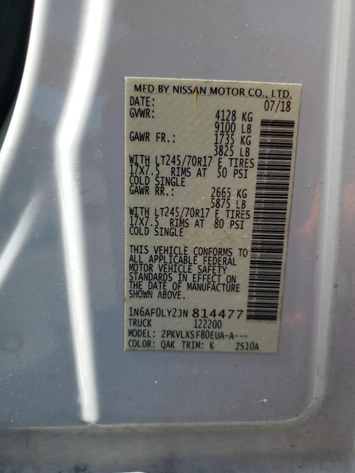1n6af0ly2jn814477 1N6AF0LY2JN814477 2018 Nissan Nv 2500 S