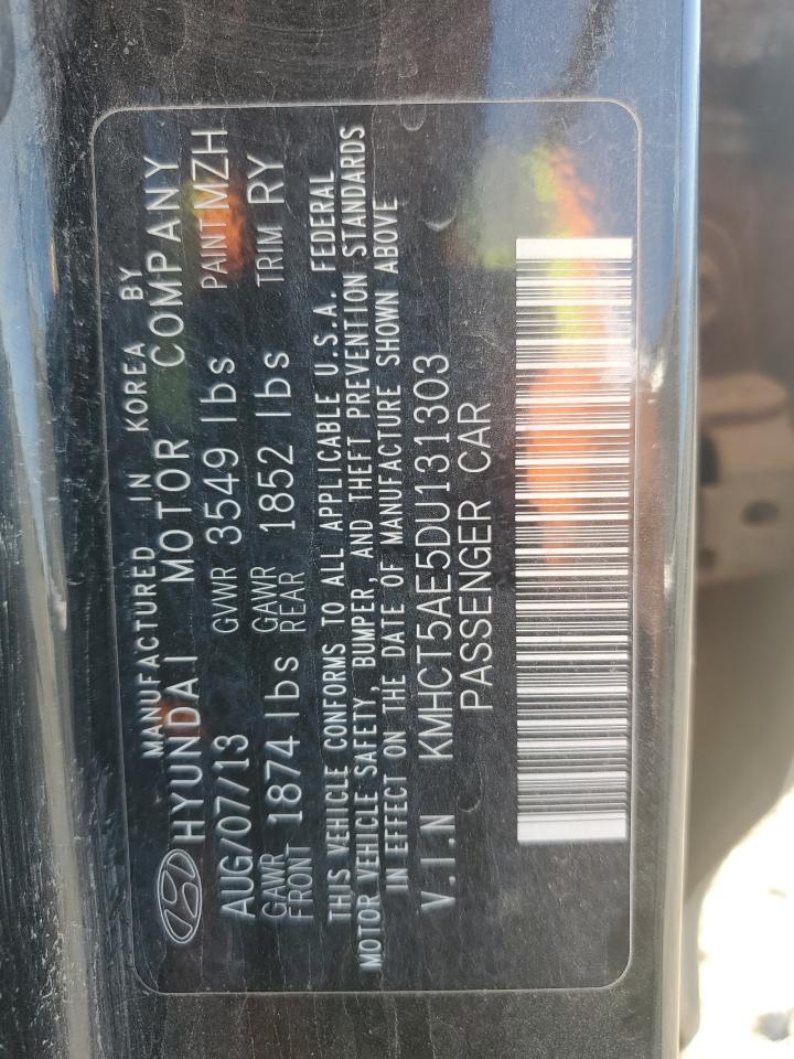 2013 Hyundai Accent Gls VIN: KMHCT5AE5DU131303 Lot: 65277245
