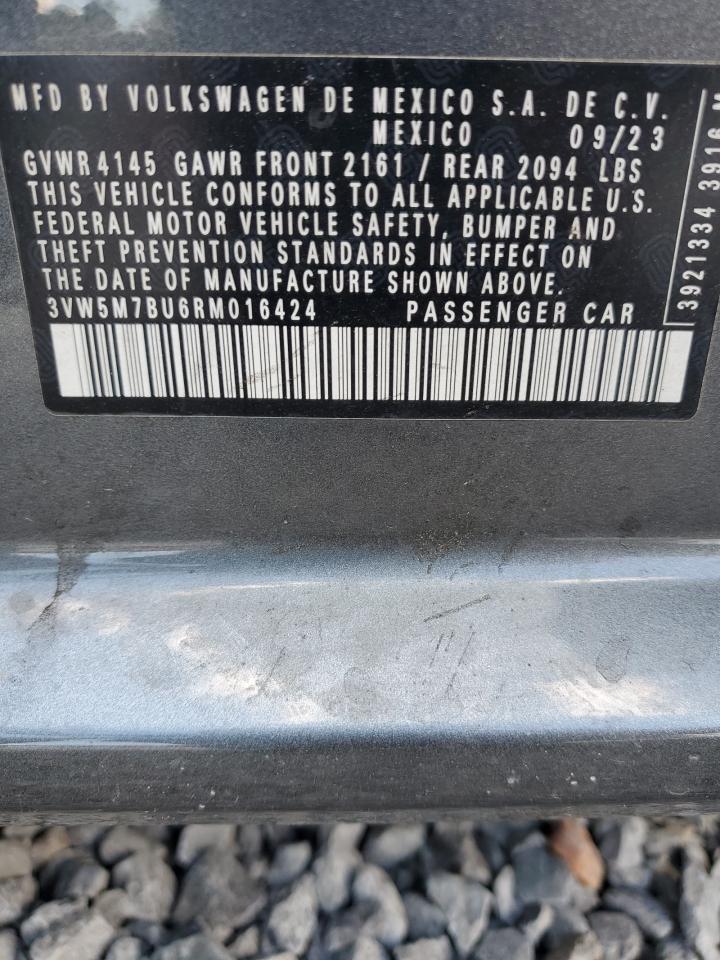 2024 Volkswagen Jetta S VIN: 3VW5M7BU6RM016424 Lot: 67000365