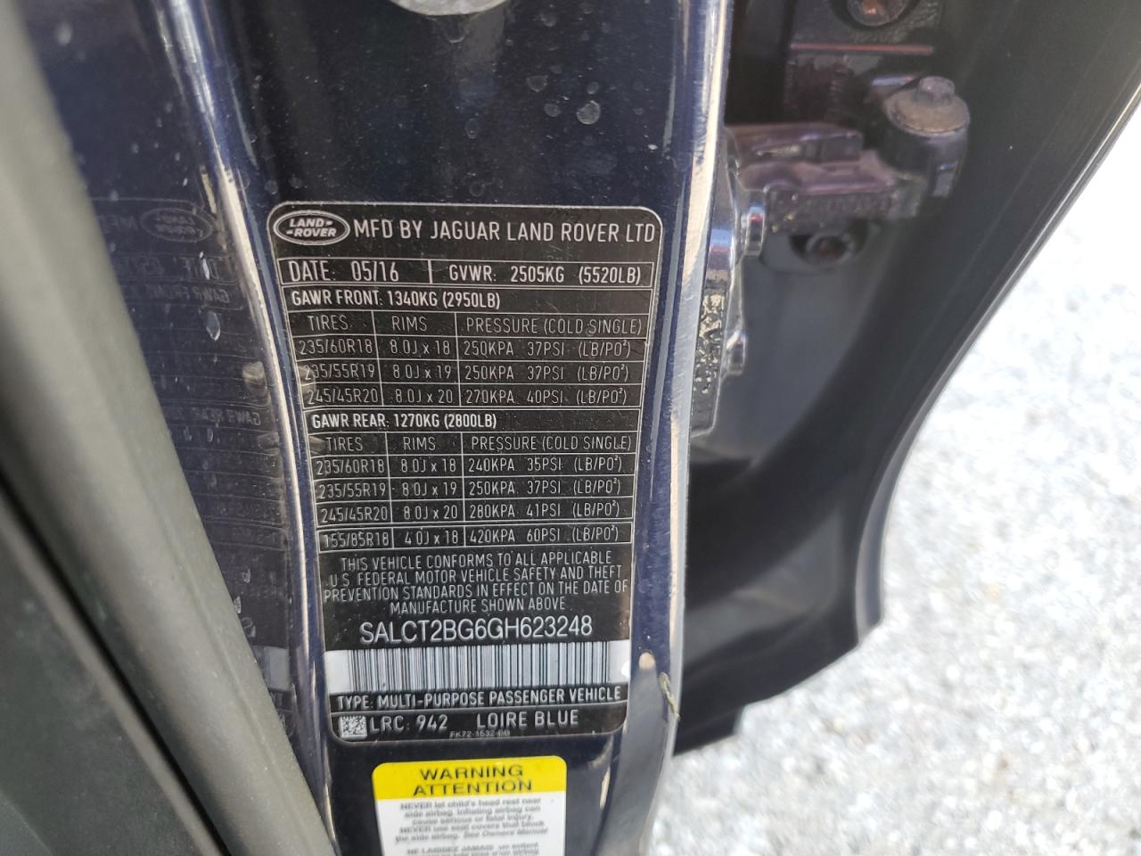 SALCT2BG6GH623248 2016 Land Rover Discovery Sport Hse Luxury