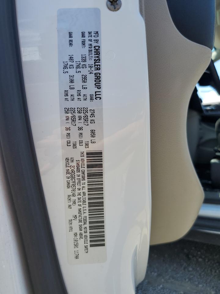 2015 Dodge Grand Caravan Se VIN: 2C4RDGBG7FR570140 Lot: 64939155