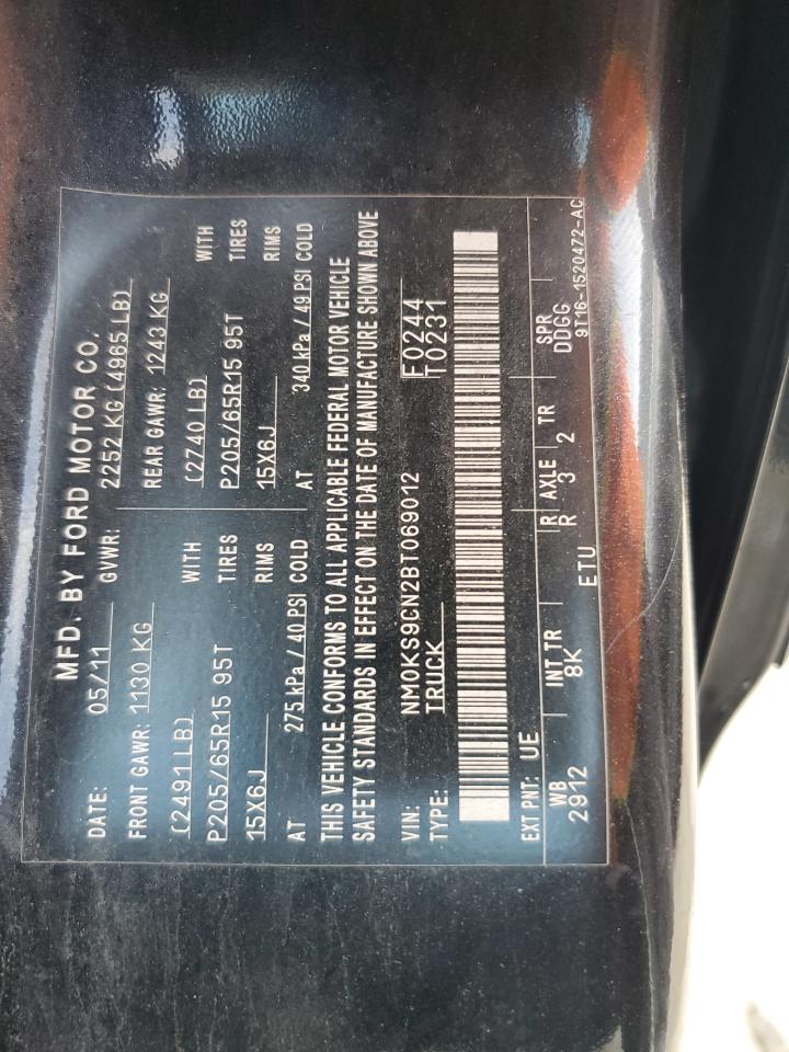 2011 Ford Transit Connect Xlt Premium VIN: NM0KS9CN2BT069012 Lot: 62775205