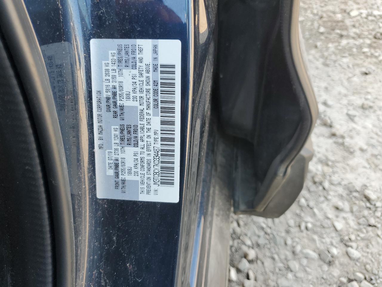 2019 Mazda Cx-9 Touring VIN: JM3TCBCY7K0334487 Lot: 64259185