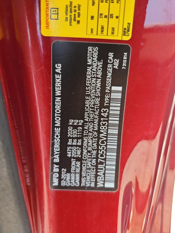 2012 BMW 128 I VIN: WBAUL7C55CVM83143 Lot: 64676355