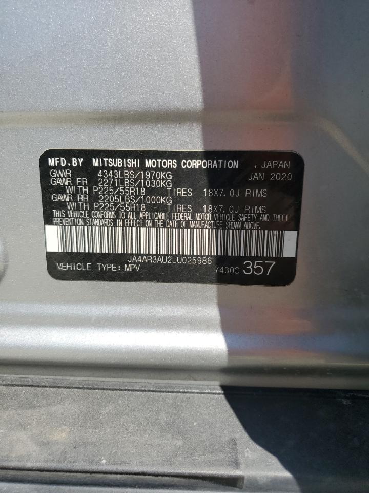 2020 Mitsubishi Outlander Sport Es VIN: JA4AR3AU2LU025986 Lot: 65244145