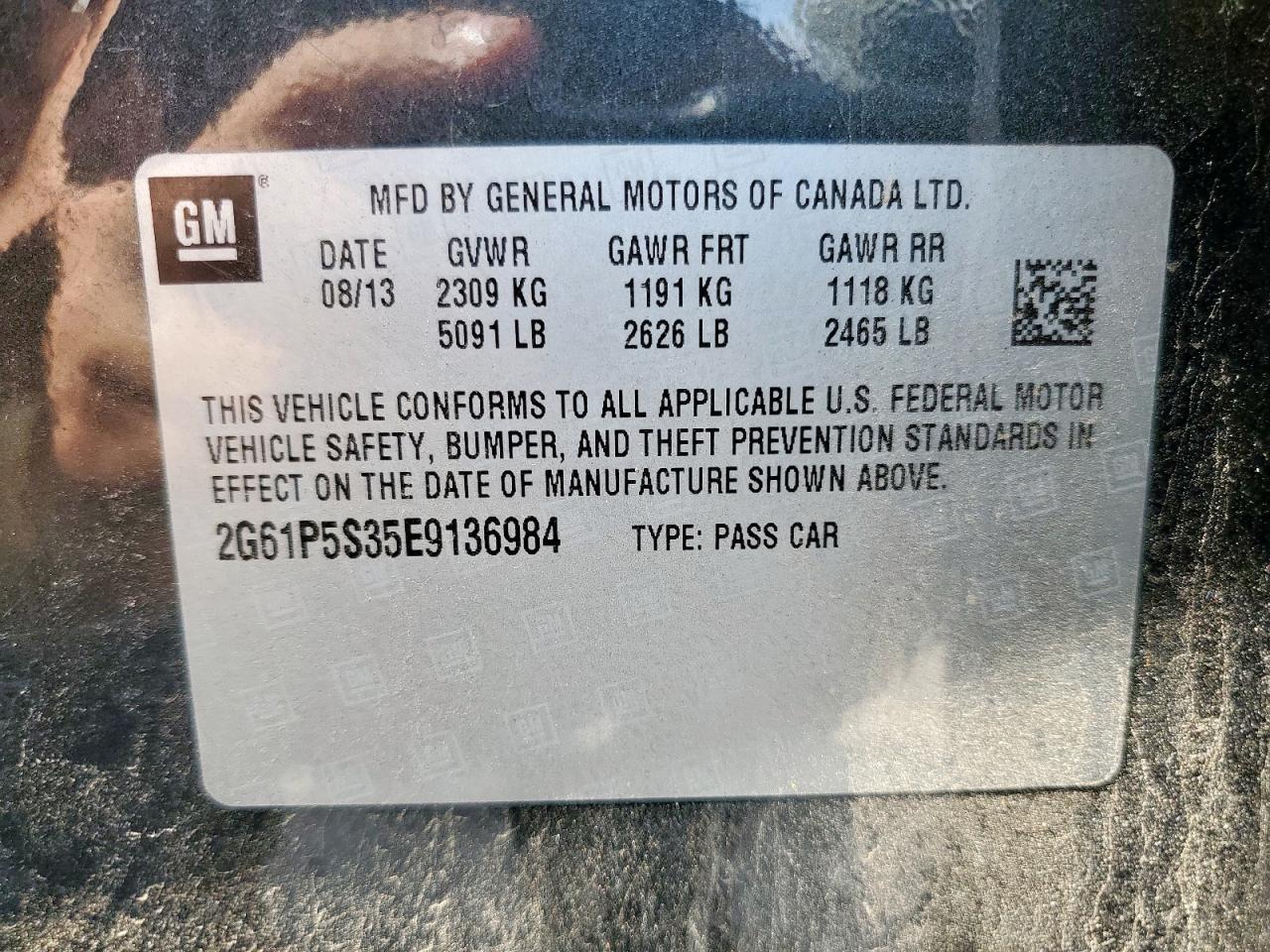 2014 Cadillac Xts Premium Collection VIN: 2G61P5S35E9136984 Lot: 64865585