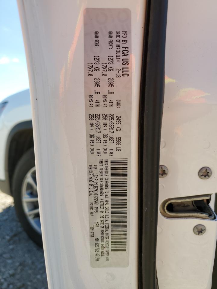 2019 Jeep Cherokee Latitude Plus VIN: 1C4PJMLB7KD132202 Lot: 63037945