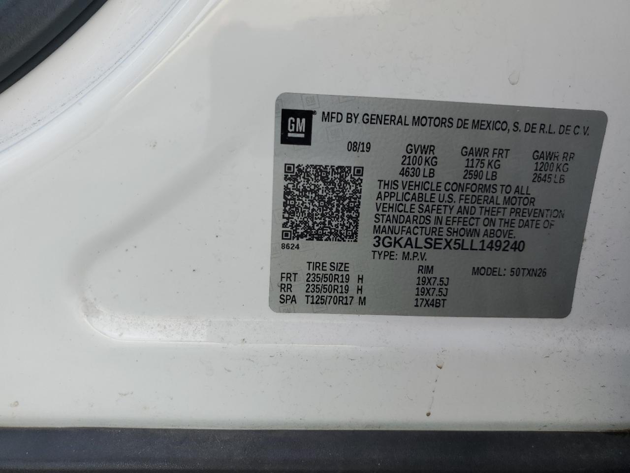 2020 GMC Terrain Denali VIN: 3GKALSEX5LL149240 Lot: 64980145