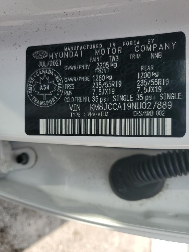 km8jcca19nu027889 KM8JCCA19NU027889 2022 Hyundai Tucson Luxury