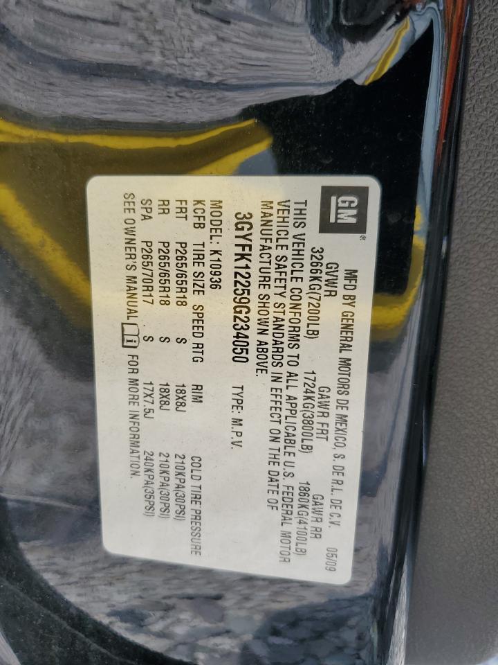 2009 Cadillac Escalade Ext VIN: 3GYFK12259G234050 Lot: 65126455