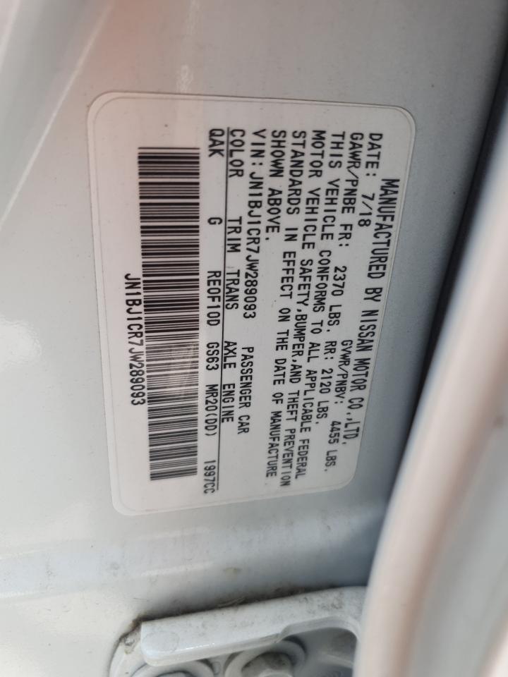 2018 Nissan Rogue Sport S VIN: JN1BJ1CR7JW289093 Lot: 65159465