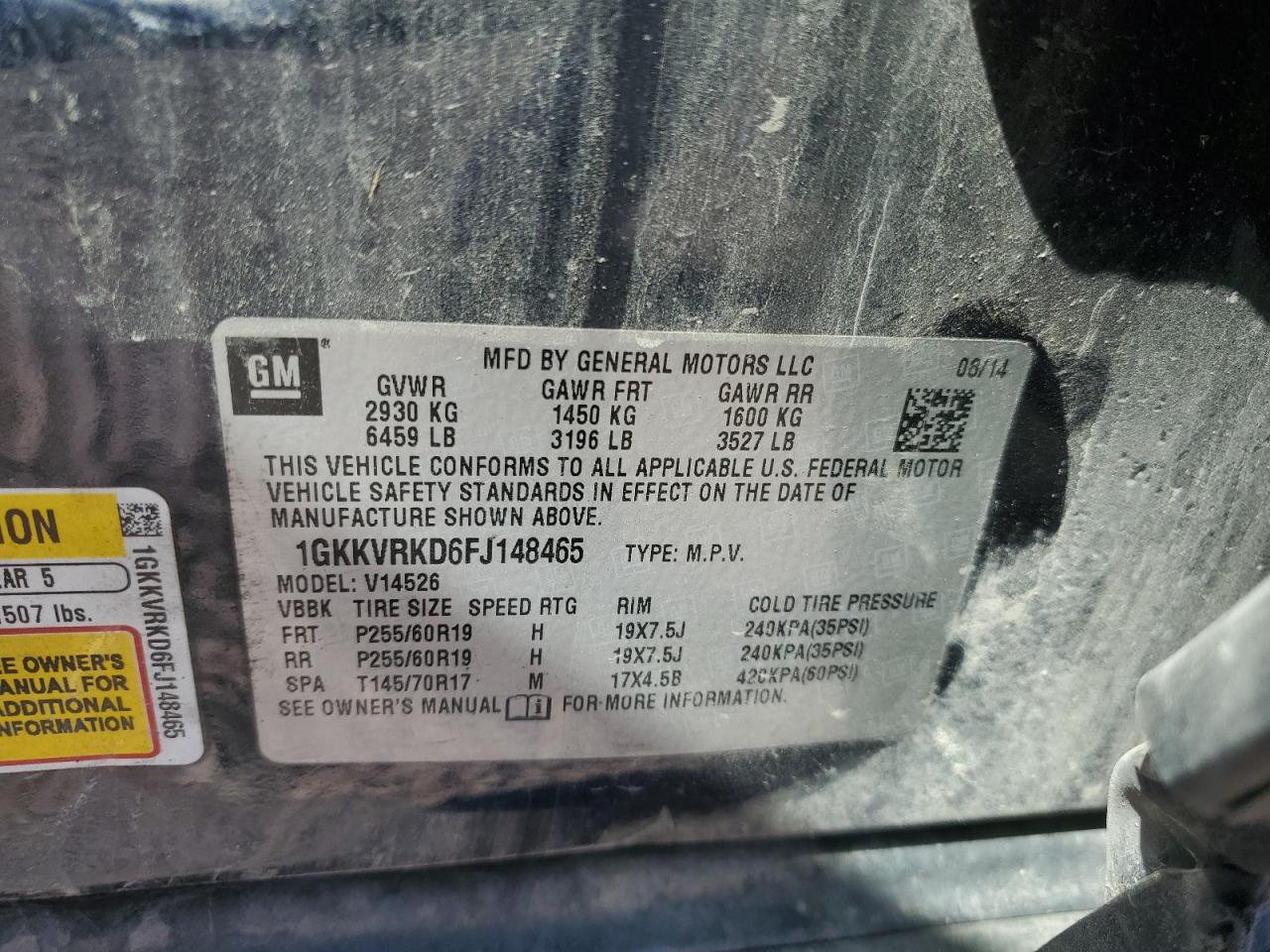 1gkkvrkd6fj148465 1GKKVRKD6FJ148465 2015 GMC Acadia Slt-1
