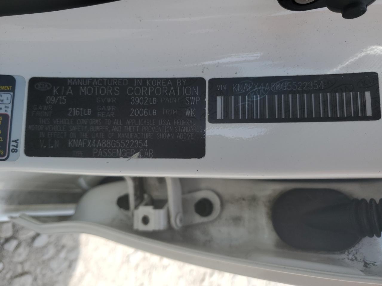 2016 Kia Forte Ex VIN: KNAFX4A88G5522354 Lot: 64493585