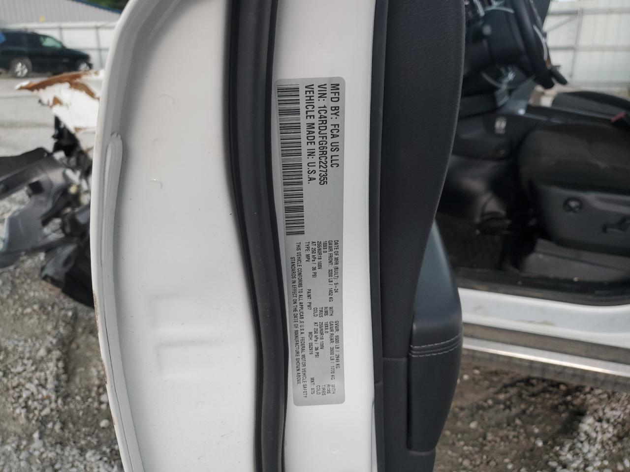 2024 Dodge Durango Pursuit VIN: 1C4RDJFG6RC227355 Lot: 62896805